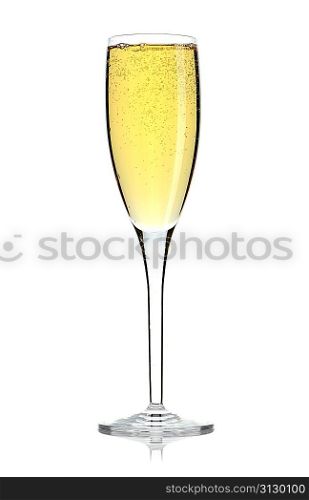 Champagne isolated on white background