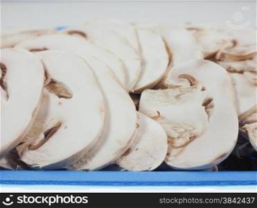 Champignon mushroom. Agaricus bisporus aka champignons mushrooms