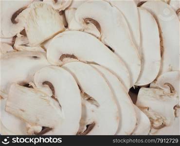 Champignon mushroom background. Agaricus bisporus aka champignons mushrooms useful as a background