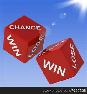 Chance, Win, Lose Dice Shows Gambling And Choosing&#xA;