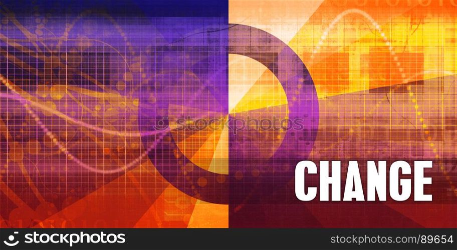 Change Focus Concept on a Futuristic Abstract Background. Change