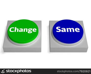 Change Same Buttons Showing Changing Or Improvement