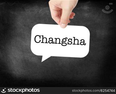 Changsha written on a speechbubble