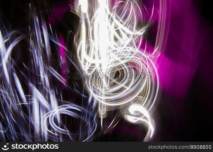 Chaos - Glowing abstract curved lines  xA 