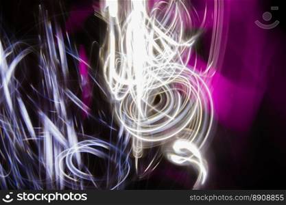 Chaos - Glowing abstract curved lines  xA 
