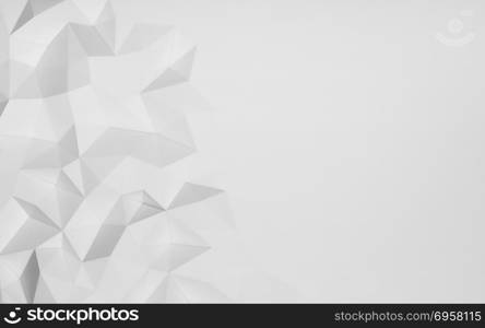 Chaotic abstract white structure, 3d render illustration