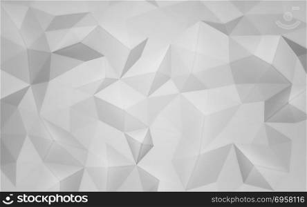 Chaotic abstract white structure, 3d render illustration