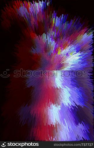 Chaotic background with crazy directions of light streaks in blue and red for concepts about movement