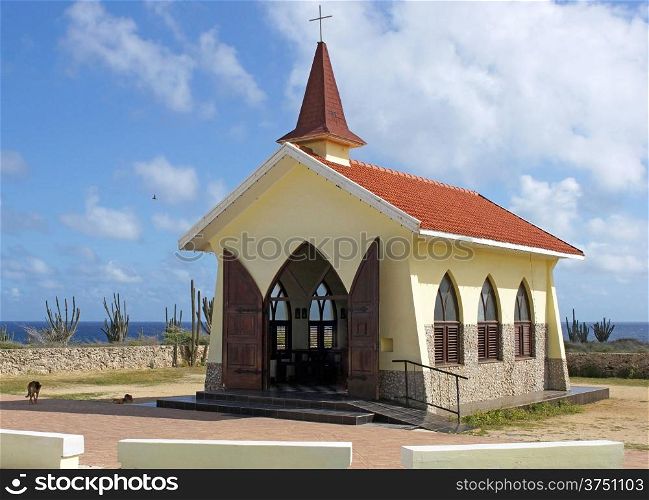Chapel Alto Vista, tourist attraction of Aruba, ABC Islands