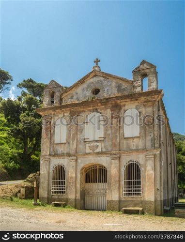 Chapel at Col de Santa Lucia near Pino on Cap Corse in Corsica