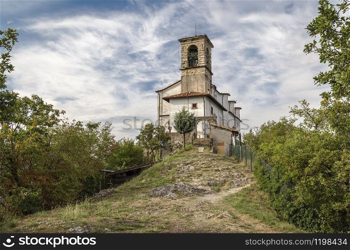 Chapel of the Madonna della Ceriola on the island of Monte Isola. Italy