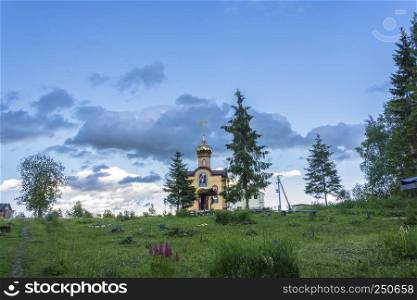 Chapel on the holy spring in honor of the Nativity of the Most Holy Mother of God, Galich District, Kostroma Region, Russia.