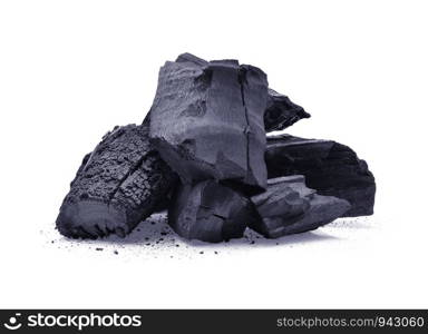 charcoal isolated on white background