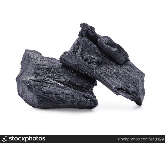 charcoal isolated on white background