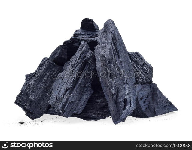 charcoal isolated on white background