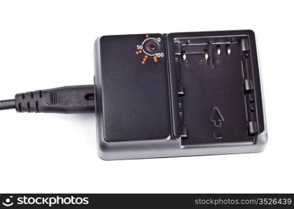 charger for lithium-ion batteries isolated on white