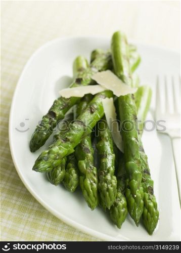 Chargrilled Asparagus Spears with Parmesan Cheese Shaves