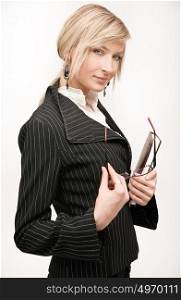 Charming blond businesswoman - isolated