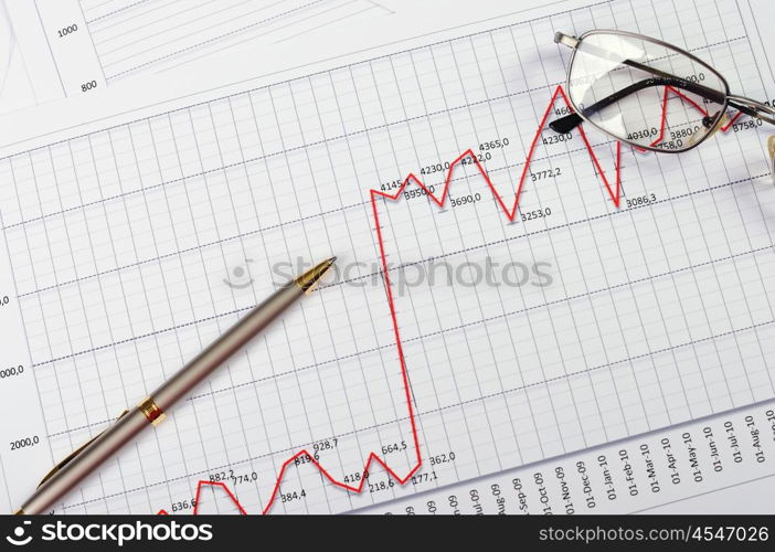 charts and graphs of sales of securities - workplace successful business man