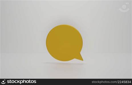Chat bubble icons or speech bubbles sign symbol on white background. Concept of chat, communication or dialogue. 3d rendering illustration.