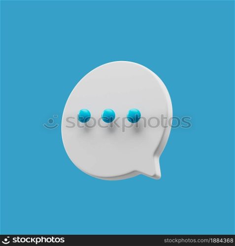 Chat discussion icons simple 3d render illustration isolated on blue background with soft shadows. Chat discussion icons simple 3d render illustration isolated on blue background