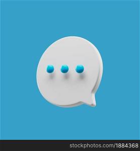 Chat discussion icons simple 3d render illustration isolated on blue background with soft shadows. Chat discussion icons simple 3d render illustration isolated on blue background