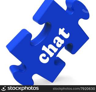 . Chat Jigsaw Showing Chatting Typing Or Texting