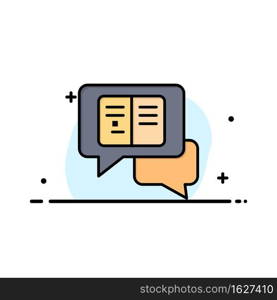 Chat, Messages, Popup, Sms Business Logo Template. Flat Color