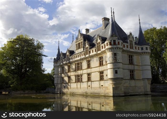 chateau azay-le-rideau in loire valley, france