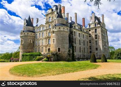 Chateau de Brissac castle - great medieval castles of Loire valley , France
