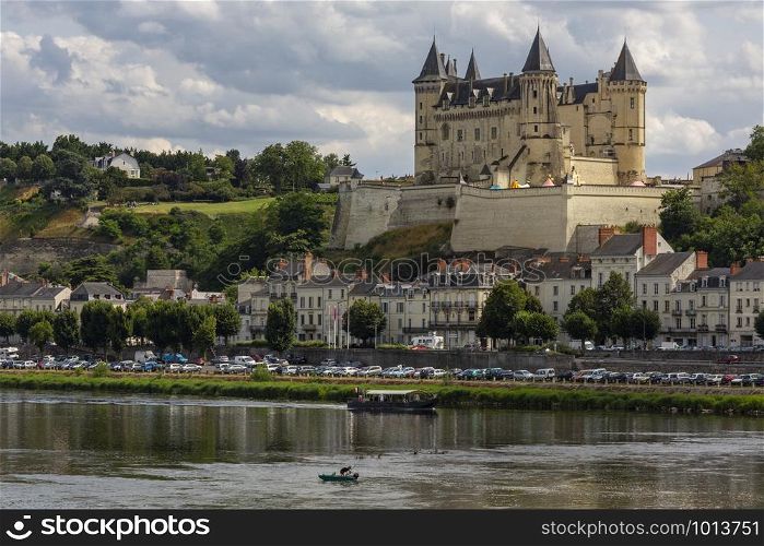 Chateau de Saumur in the Loire Valley, France. Originally built as a castle in the 10th century as a fortified stronghold against Norman attacks. It was later developed into a chateau.