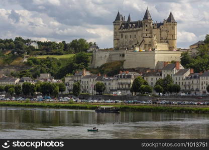 Chateau de Saumur in the Loire Valley, France. Originally built as a castle in the 10th century as a fortified stronghold against Norman attacks. It was later developed into a chateau.