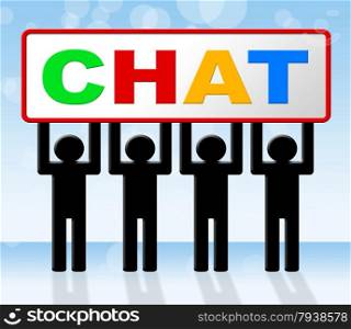 Chatting Chat Showing Communication Type And Call