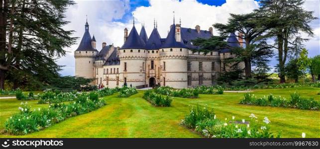 Chaumont-sur-Loire  castle. medieval castles of Loire valley, France