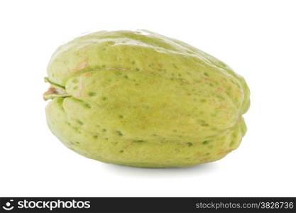Chayote also known as chow chow and Chu Chu isolated on white.