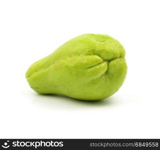 Chayote isolated on white background