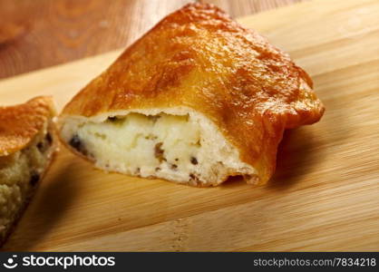 Chebureky with mushroom and potatoes