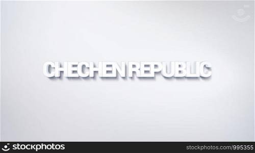 Chechen Republic, text design. calligraphy. Typography poster. Usable as Wallpaper background