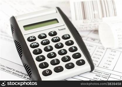 Check and consider purchases on the calculator