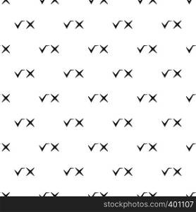 Check marks pattern. Simple illustration of check marks vector pattern for web. Check marks pattern, simple style