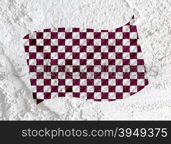 checkered flag on Cement wall texture background design