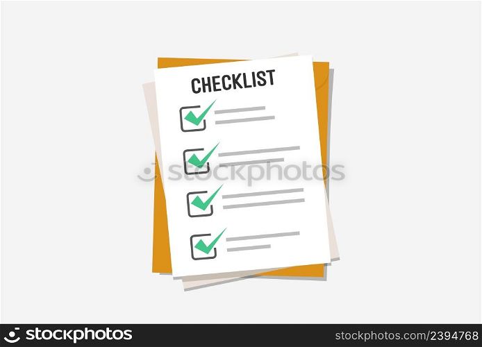 Checklist, complete tasks, to-do list, exam concepts. Premium quality. Modern flat design graphic elements. Vector illustration.. Checklist, complete tasks, to-do list, exam concepts. Premium quality. Modern flat design graphic elements.