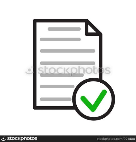 Checklist icon. Flat illustration for web, stock vector design
