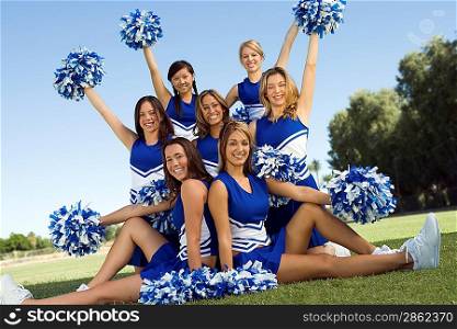Cheerleaders in Formation
