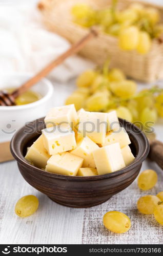 Cheese and grape