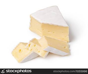 cheese brie isolated on a white background. cheese brie on a white background