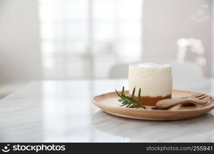 cheese cake on wood