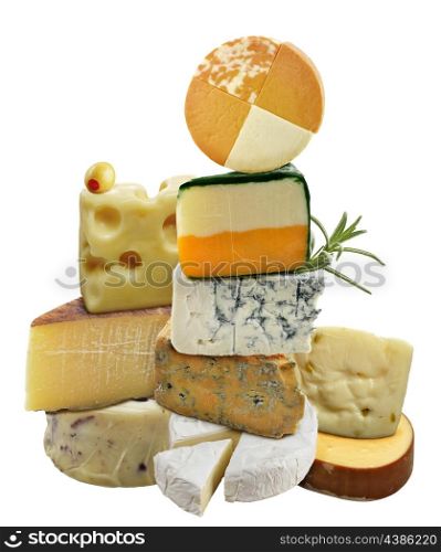 Cheese Collection Isolated On White