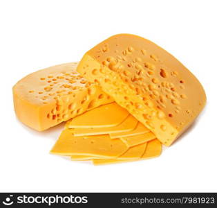 Cheese isolated on a white background