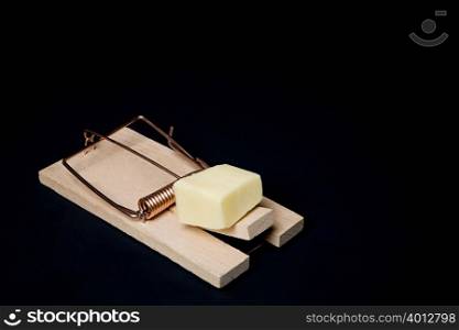 Cheese on a mousetrap